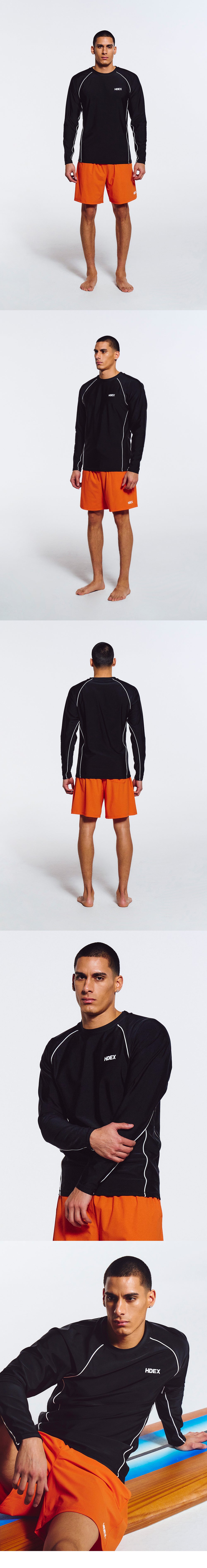 Aqua Piping Long Sleeve Rash Guard