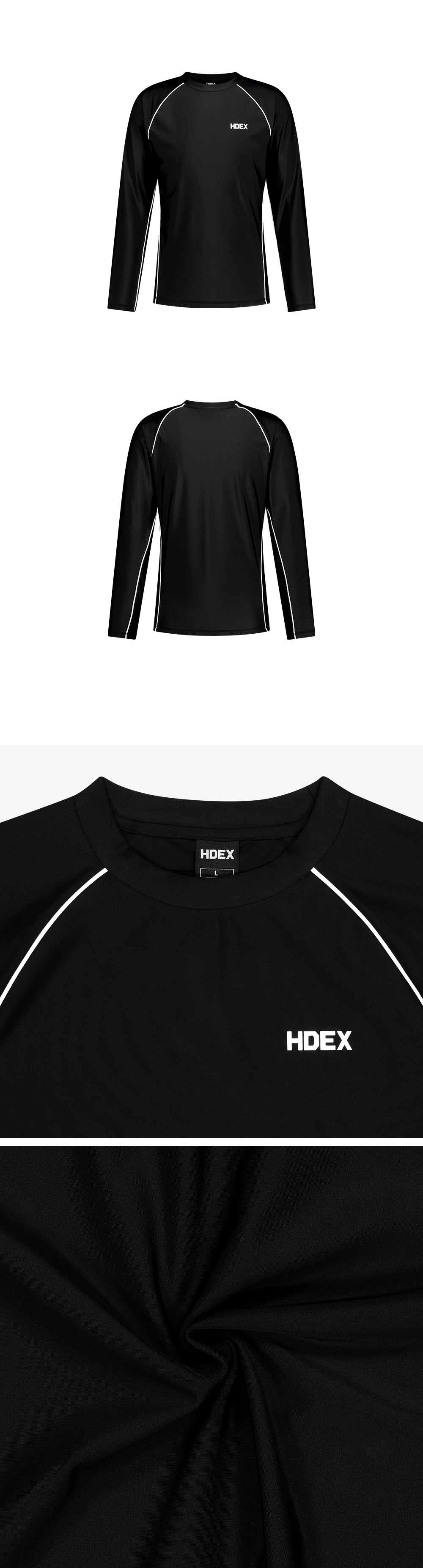 Aqua Piping Long Sleeve Rash Guard