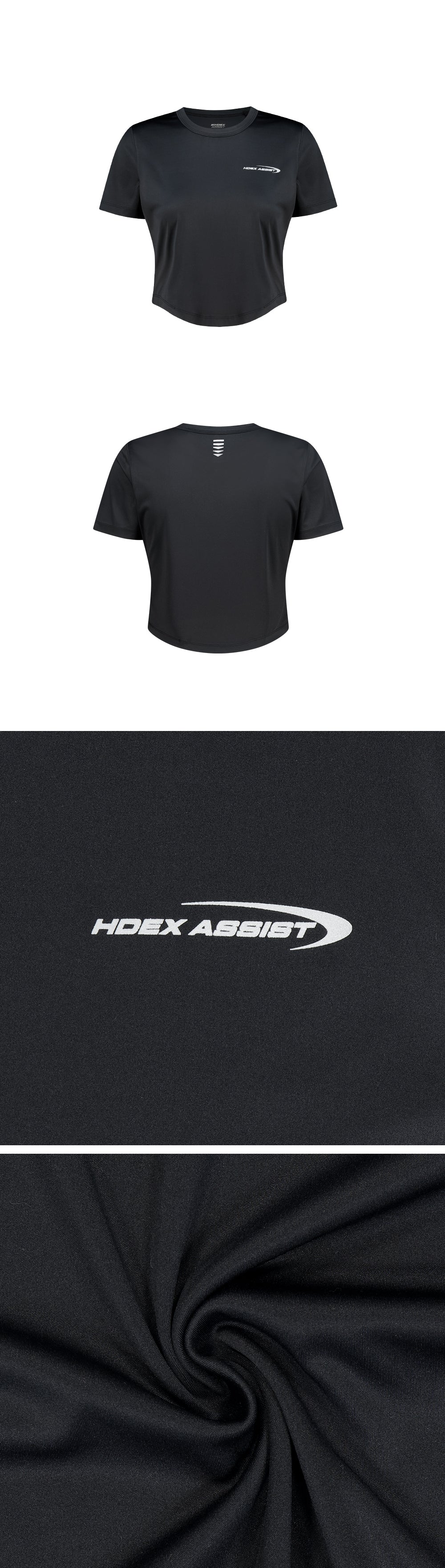 Women`s Assist Curved Hem Crop Short Sleeve