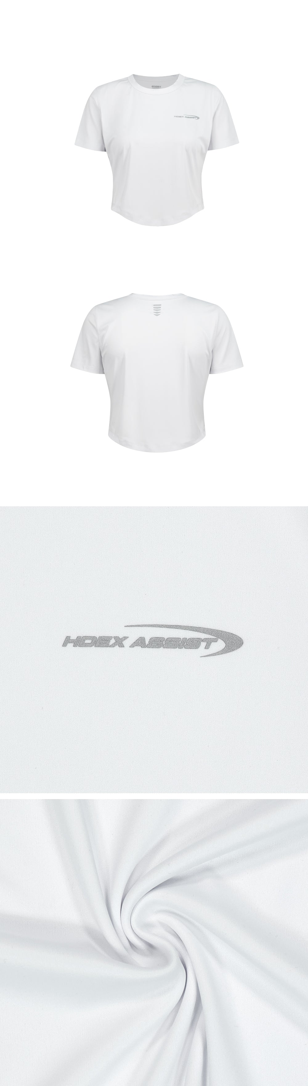 Women`s Assist Curved Hem Crop Short Sleeve