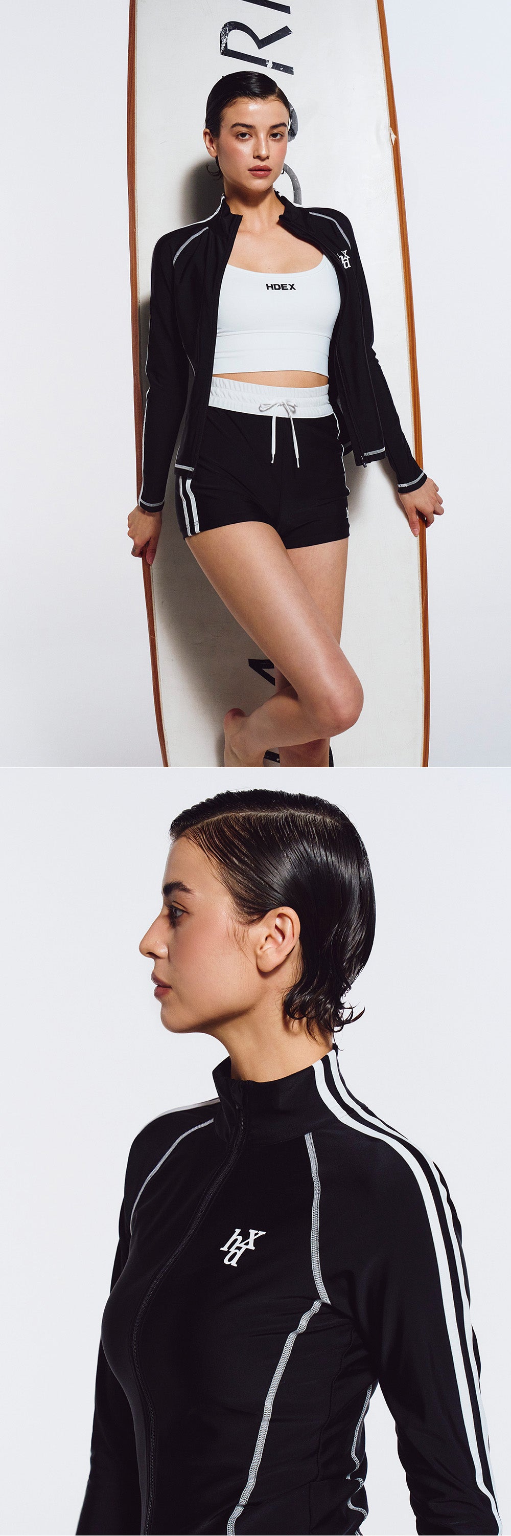 Women`s Track Zip-Up Rash Guard