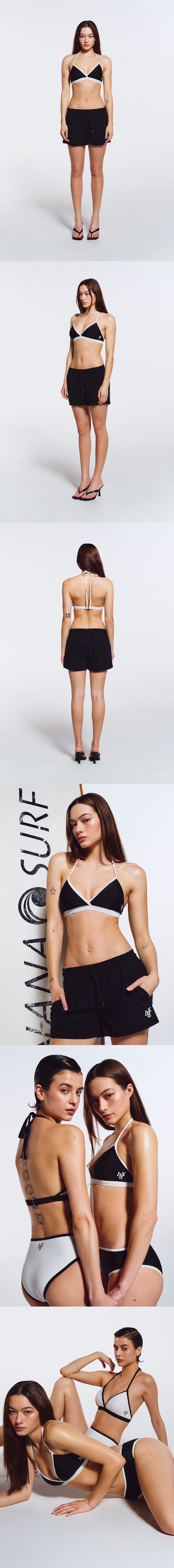 Contrast Triangle Bikini Set
