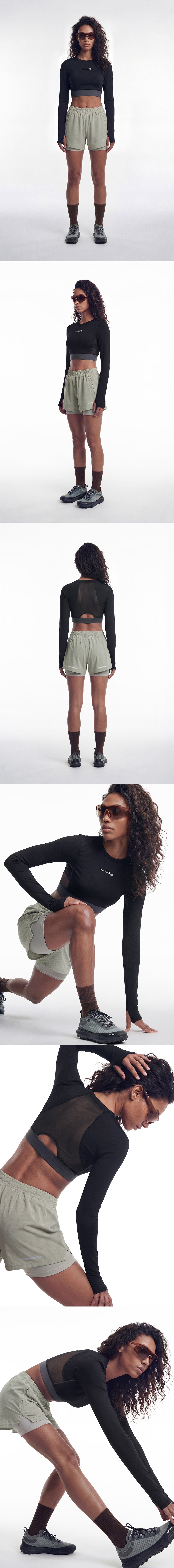 Assist Mesh Layer Back Crop Top