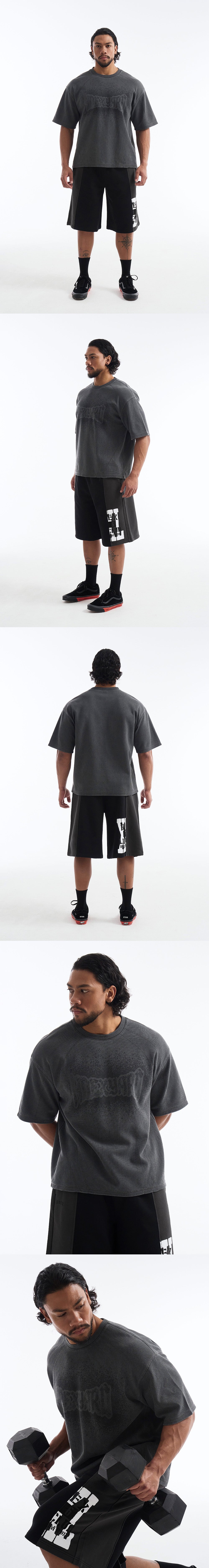 Pigment Cutline Waffle Short Sleeve