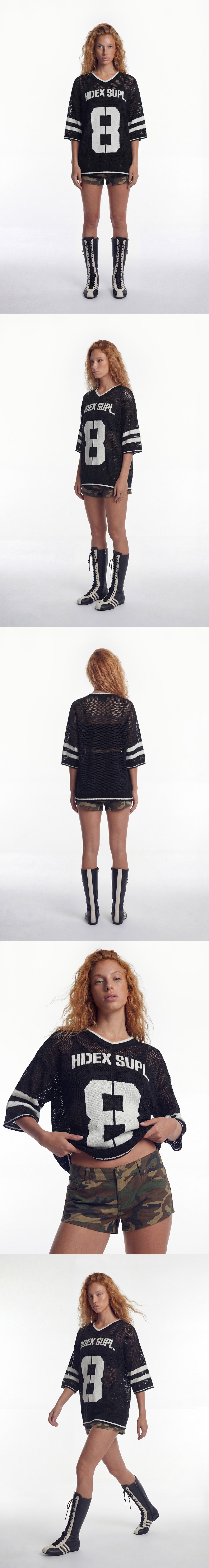 Number 8 Fishnet Rugby Knit