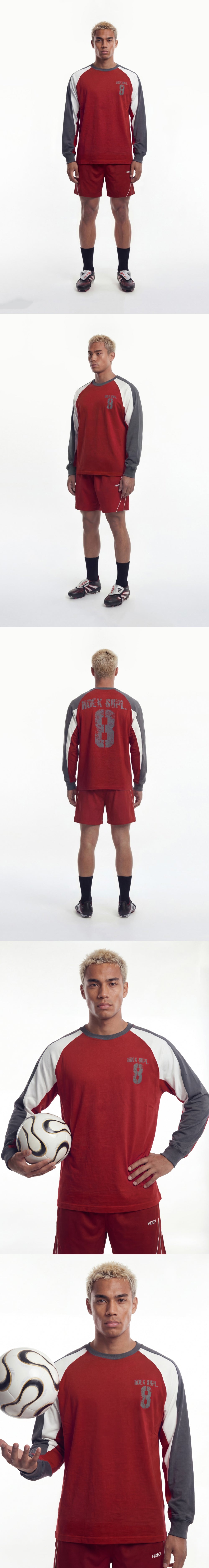 Number 8 Raglan Block Long Sleeve