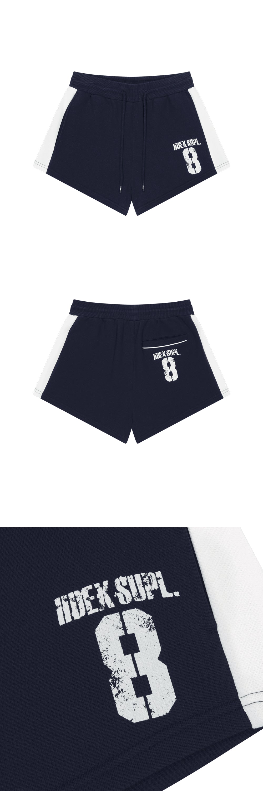 Number 8 Color Line Sweat Shorts W