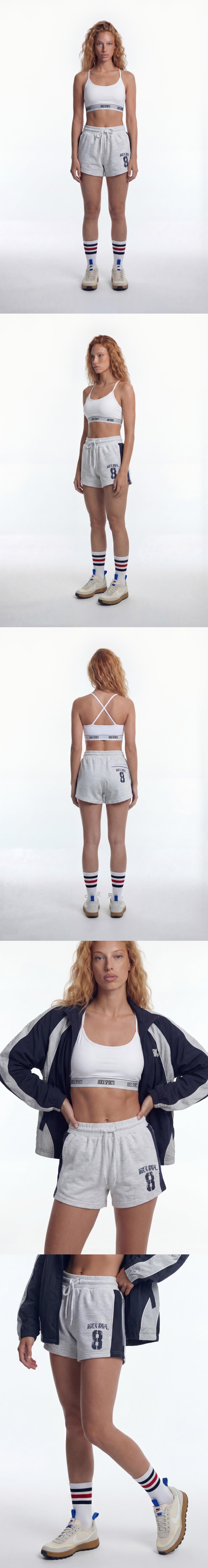 Number 8 Color Line Sweat Shorts W