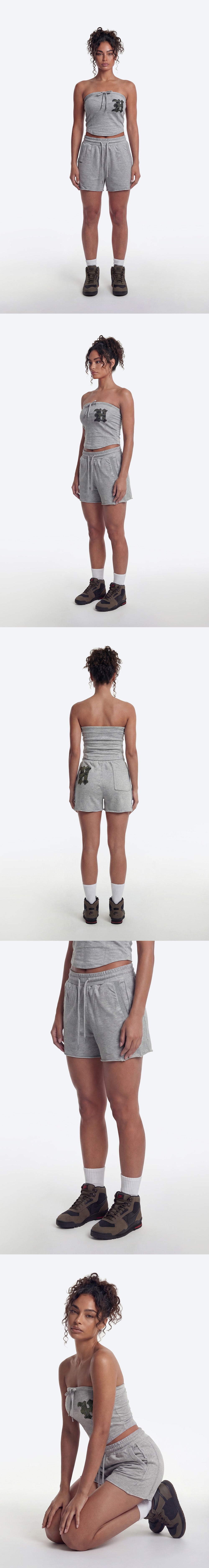 Camo Cut-Off Sweat Shorts W