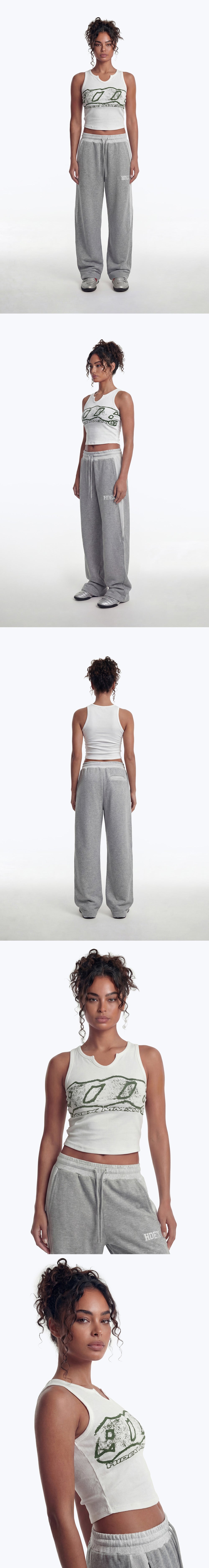 Clear 916 Ribbed Crop Tank Top