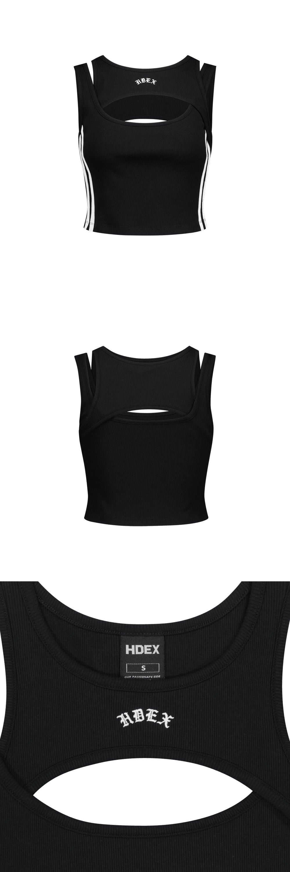 Cut-Out Track Crop Tank Top