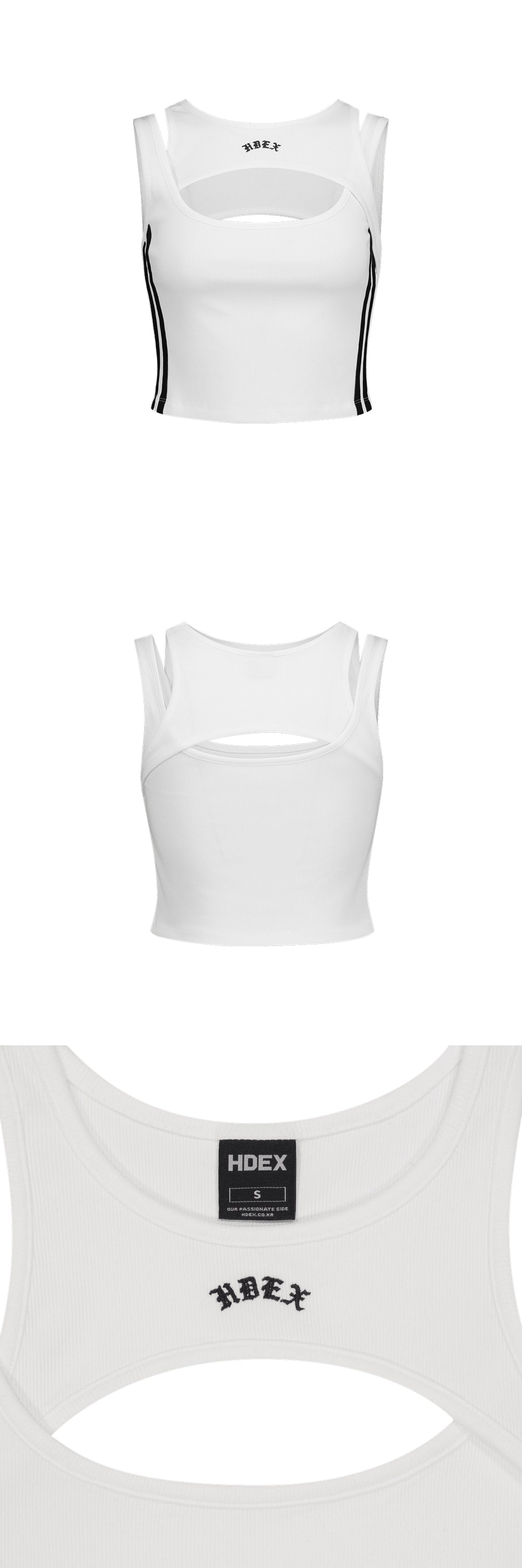 Cut-Out Track Crop Tank Top