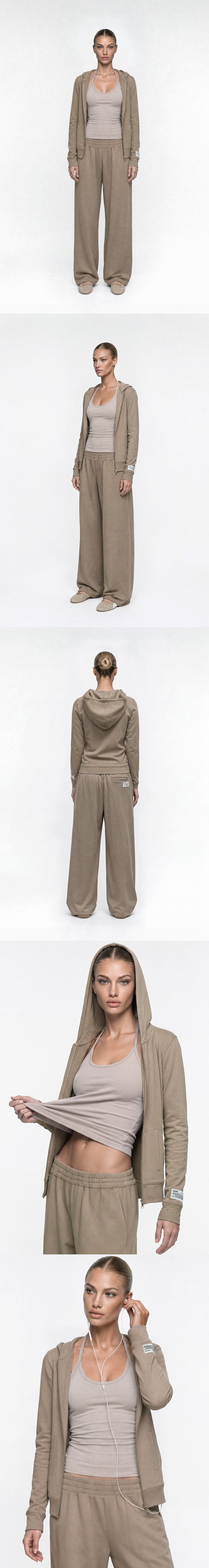 Move Cotton Slim Hoodie Zip-Up W