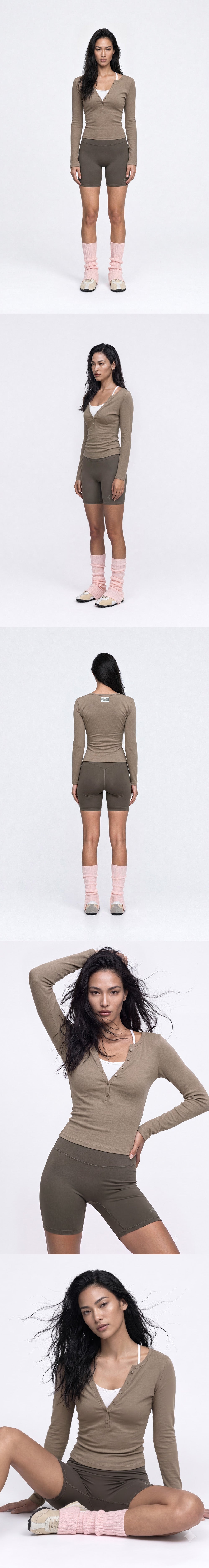 Move Cotton Henley Neck Long Sleeve W