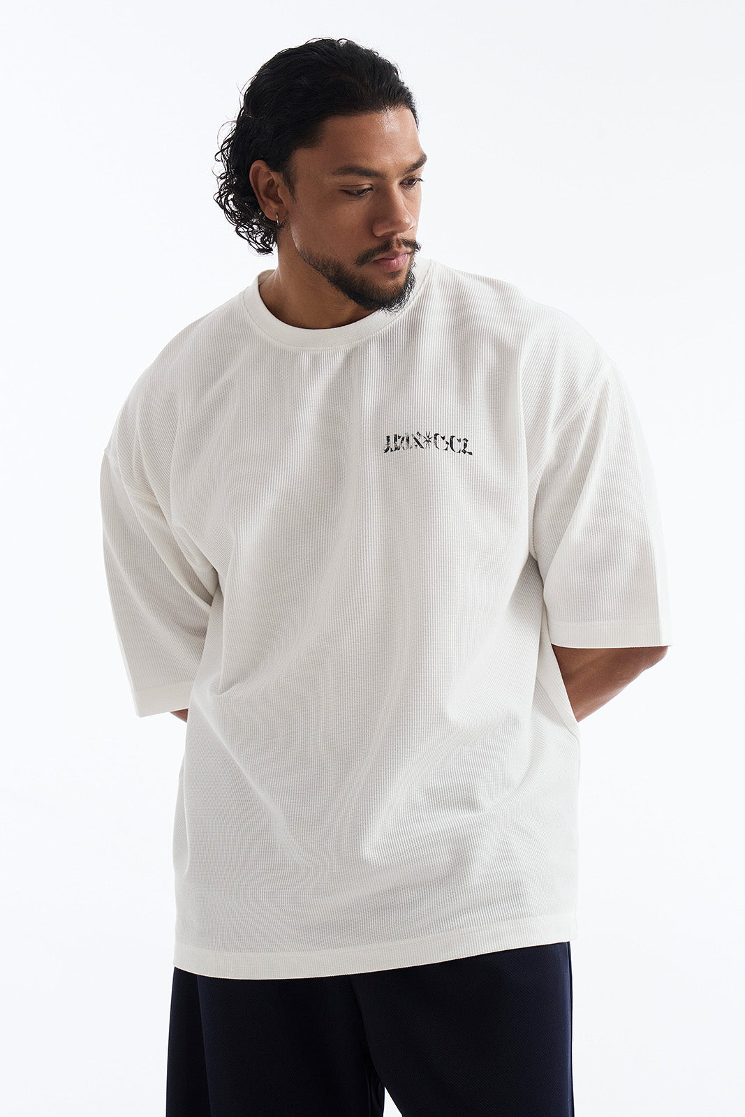 Textured Waffle Giant Fit Short Sleeve