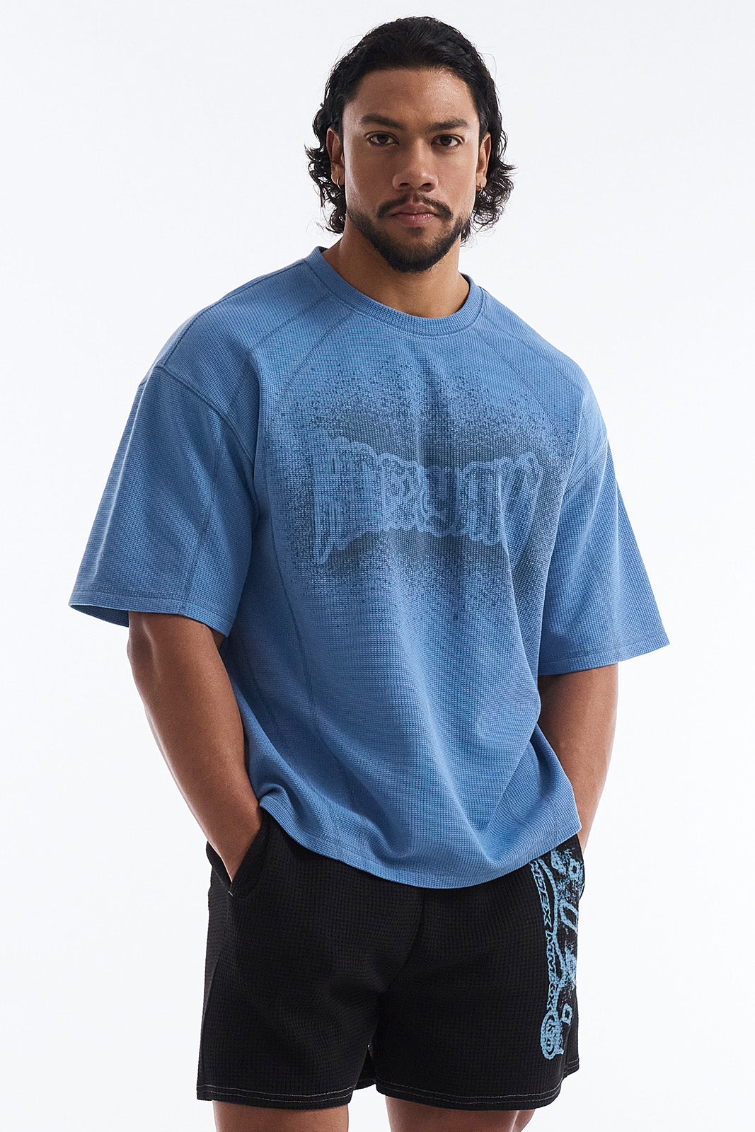 Pigment Cutline Waffle Short Sleeve