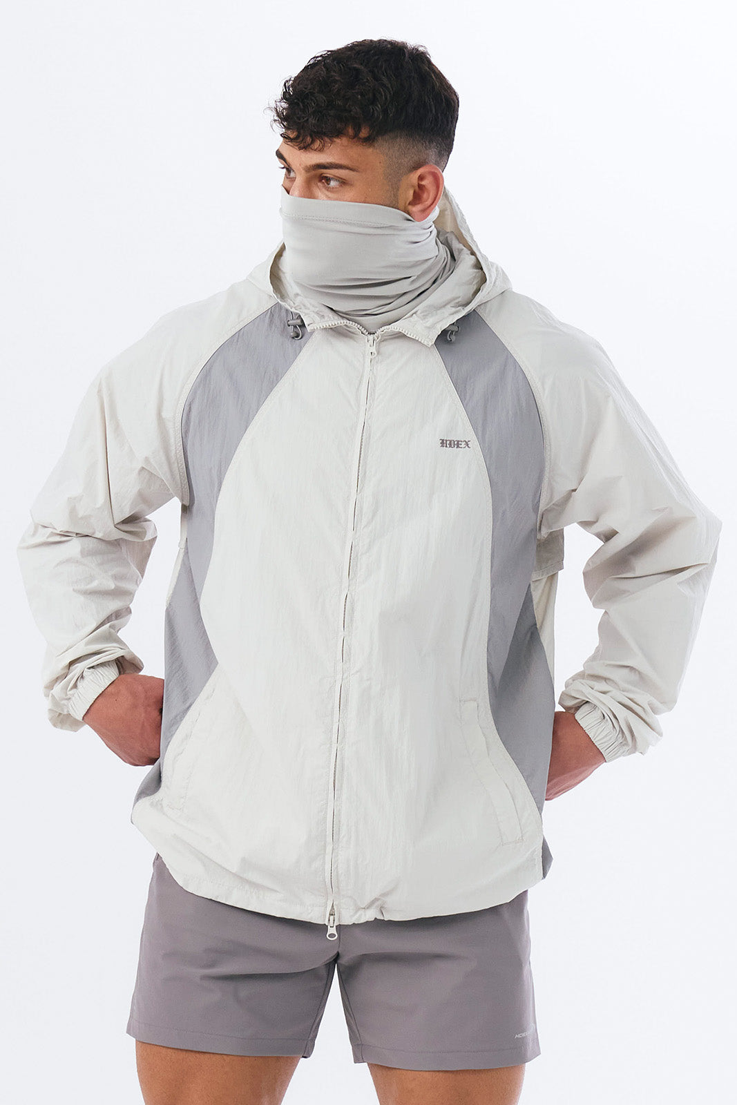 Color Block Nylon Hoodie Jacket