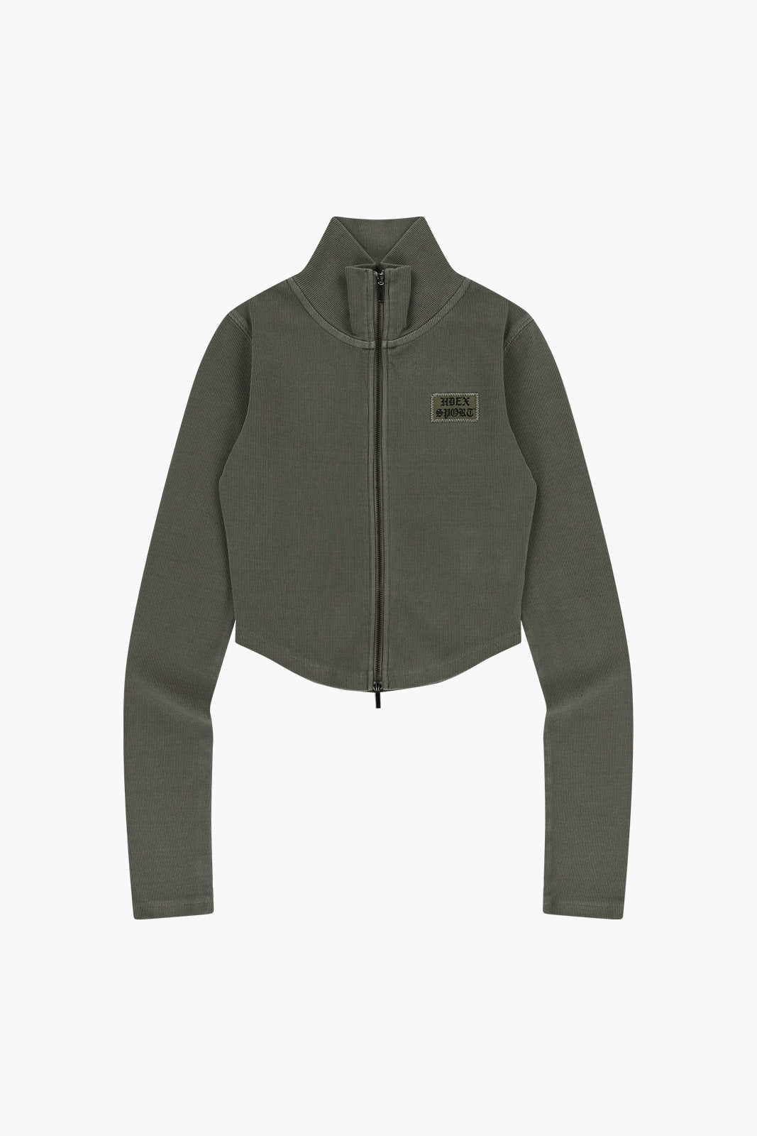 Womens Pigment High Neck Zip-up