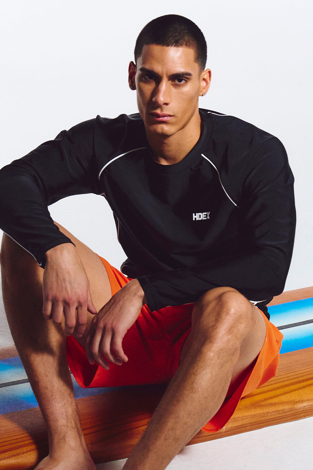 Aqua Piping Long Sleeve Rash Guard