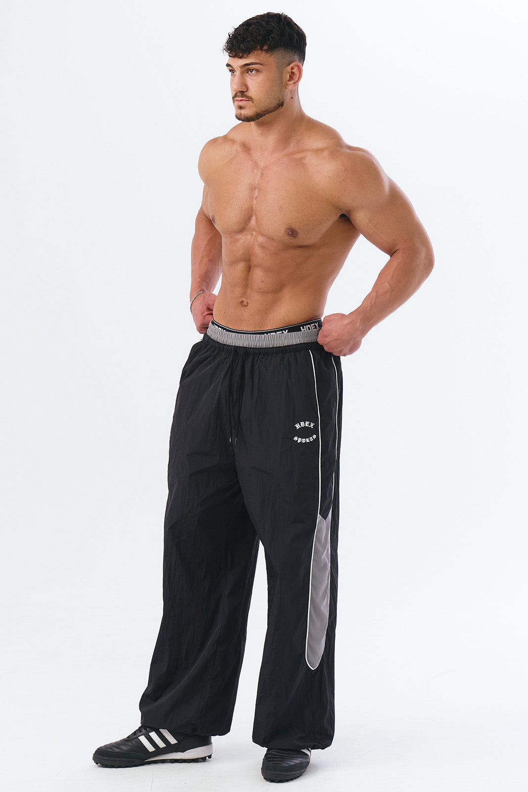 Color Block Piping Nylon Pants