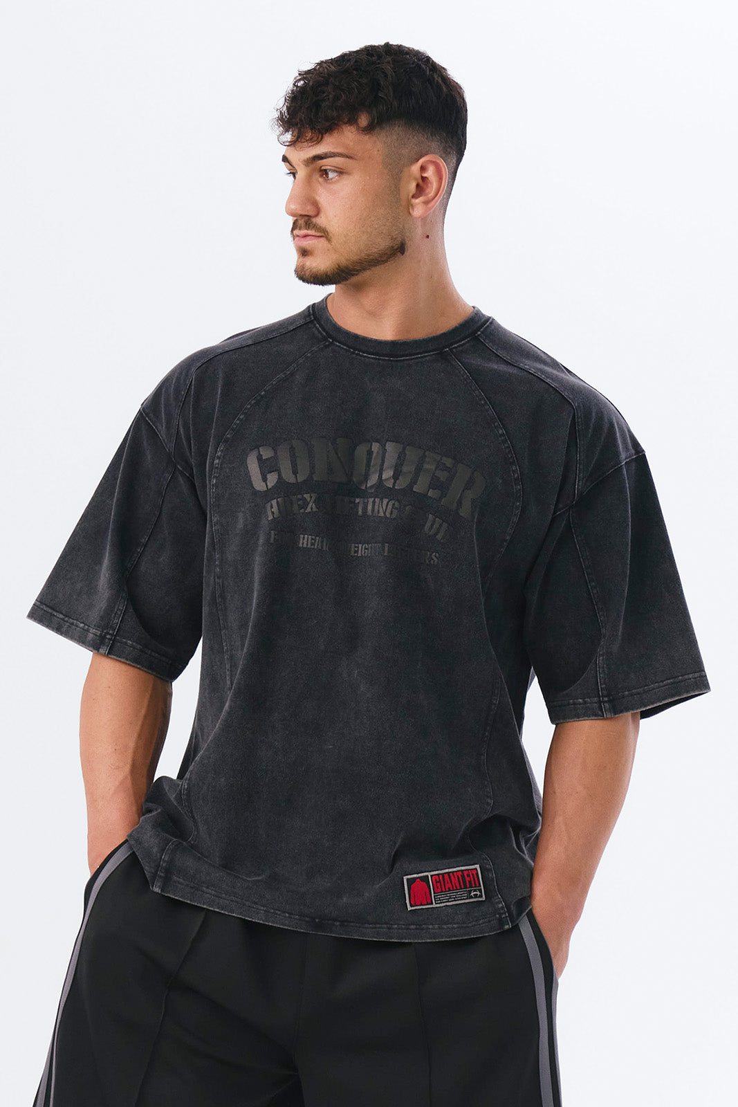 Faded Washing Conquer Short Sleeve