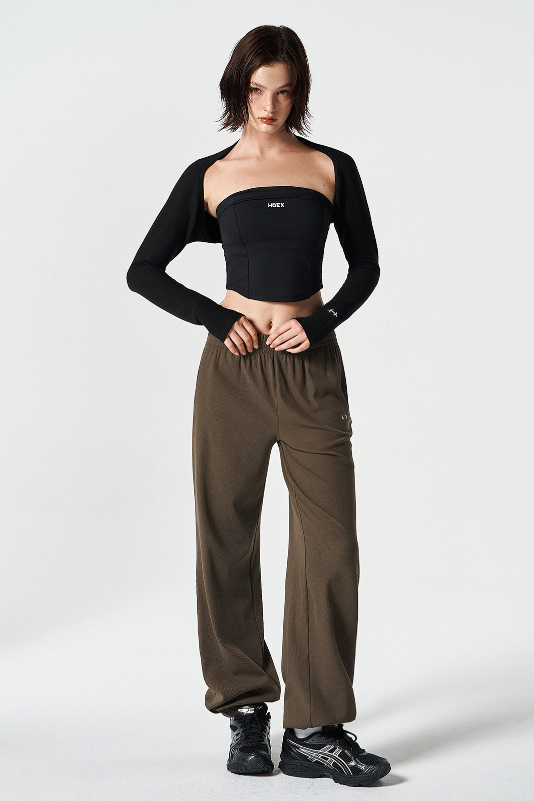 Ribbed Plain Jogger Pants