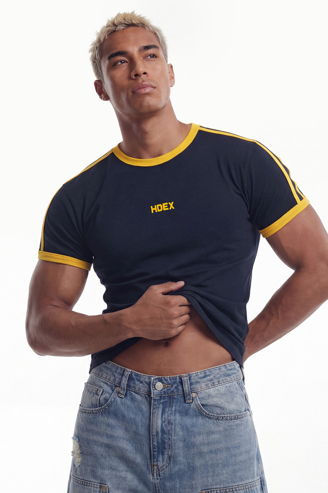 EZ Muscle Fit Track Ringer Short Sleeve