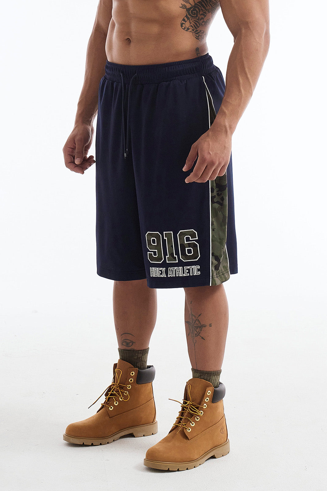 Camo Block Mesh Bermuda Shorts