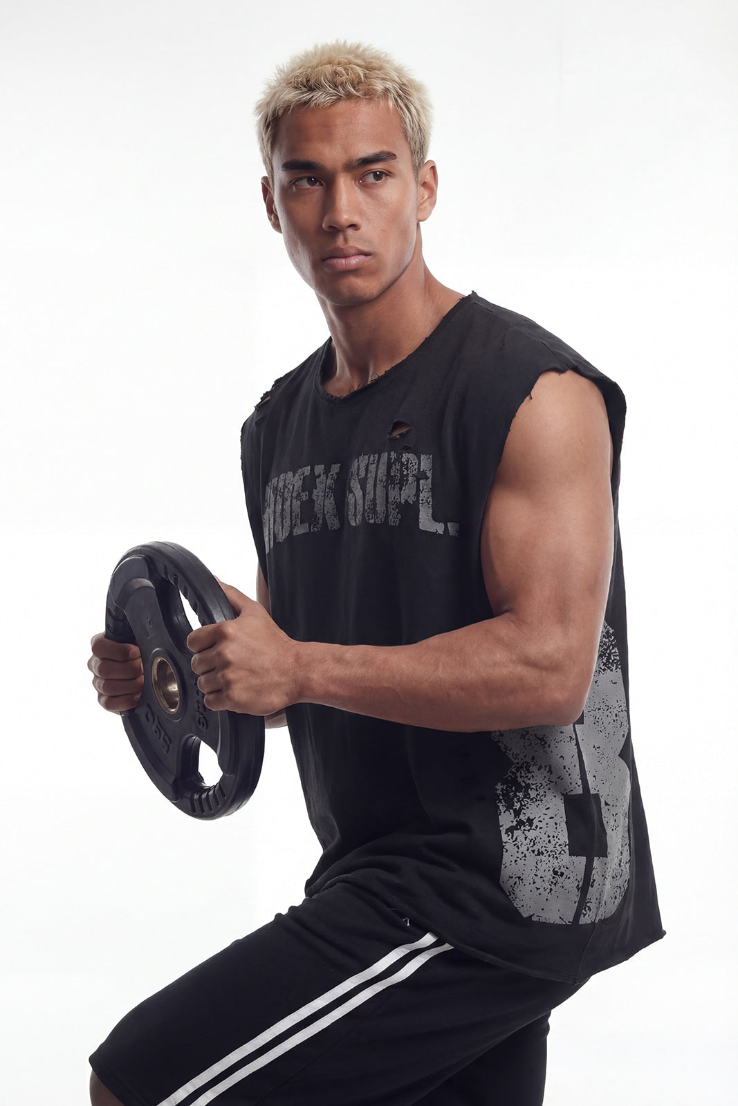 Number 8 Cut-Off Damage Sleeveless