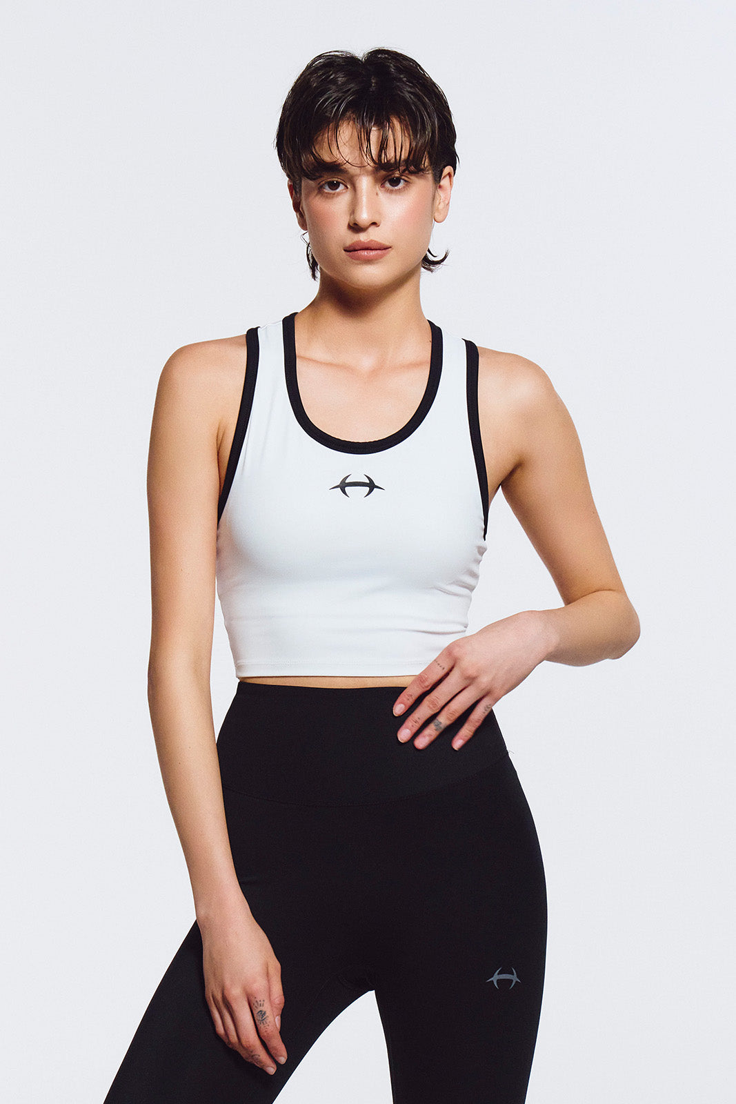 Women`s Daily Symbol Contrast Bra Top