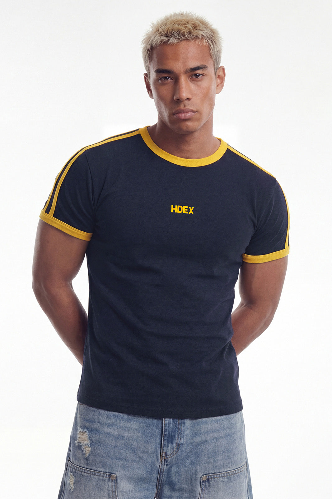 EZ Muscle Fit Track Ringer Short Sleeve