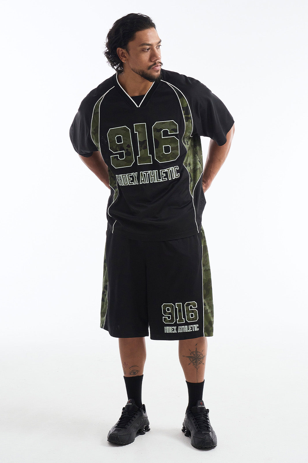 Camo Block Mesh Bermuda Shorts