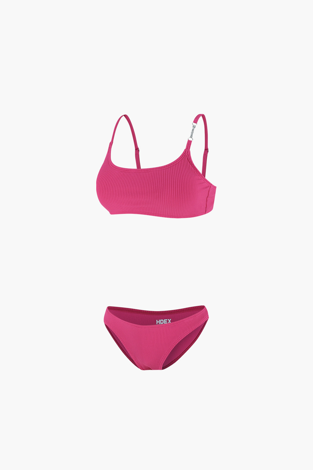 Metal Ribbed Bikini Set
