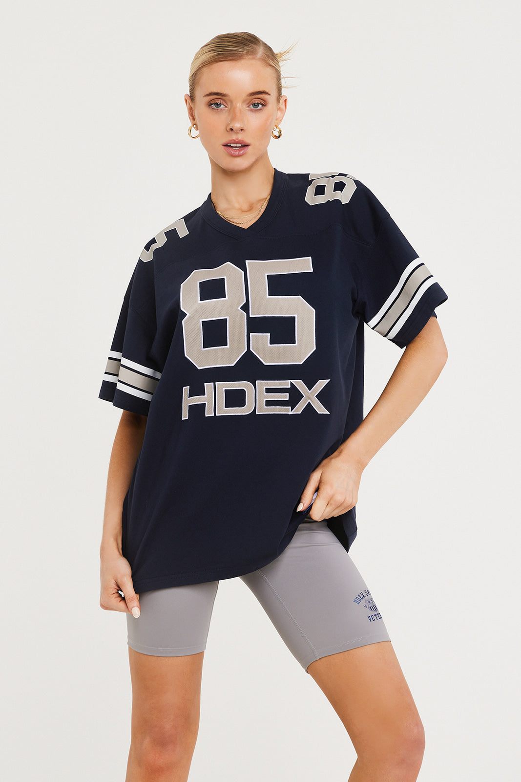 Womens Over Size Football Short Sleeve