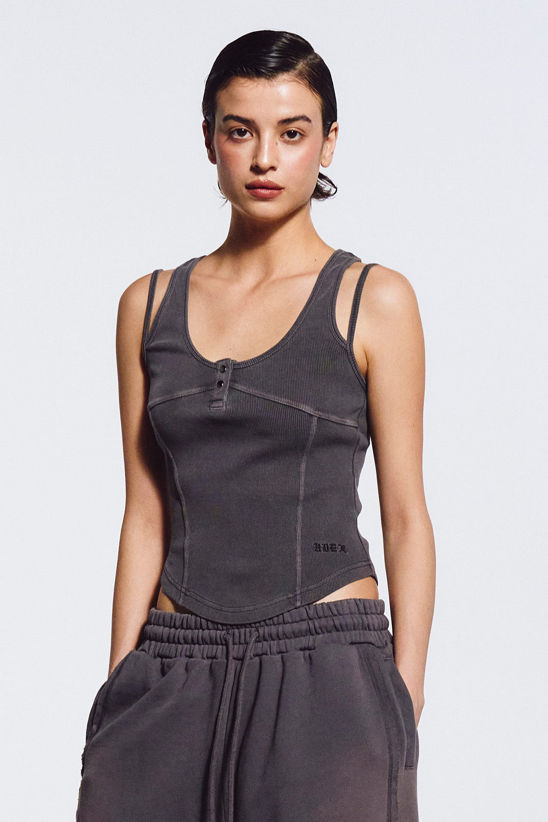 Women`s Pigment Double Layer Tank Top