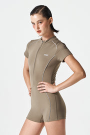Womens Support Piping Short Sleeve Bodysuit