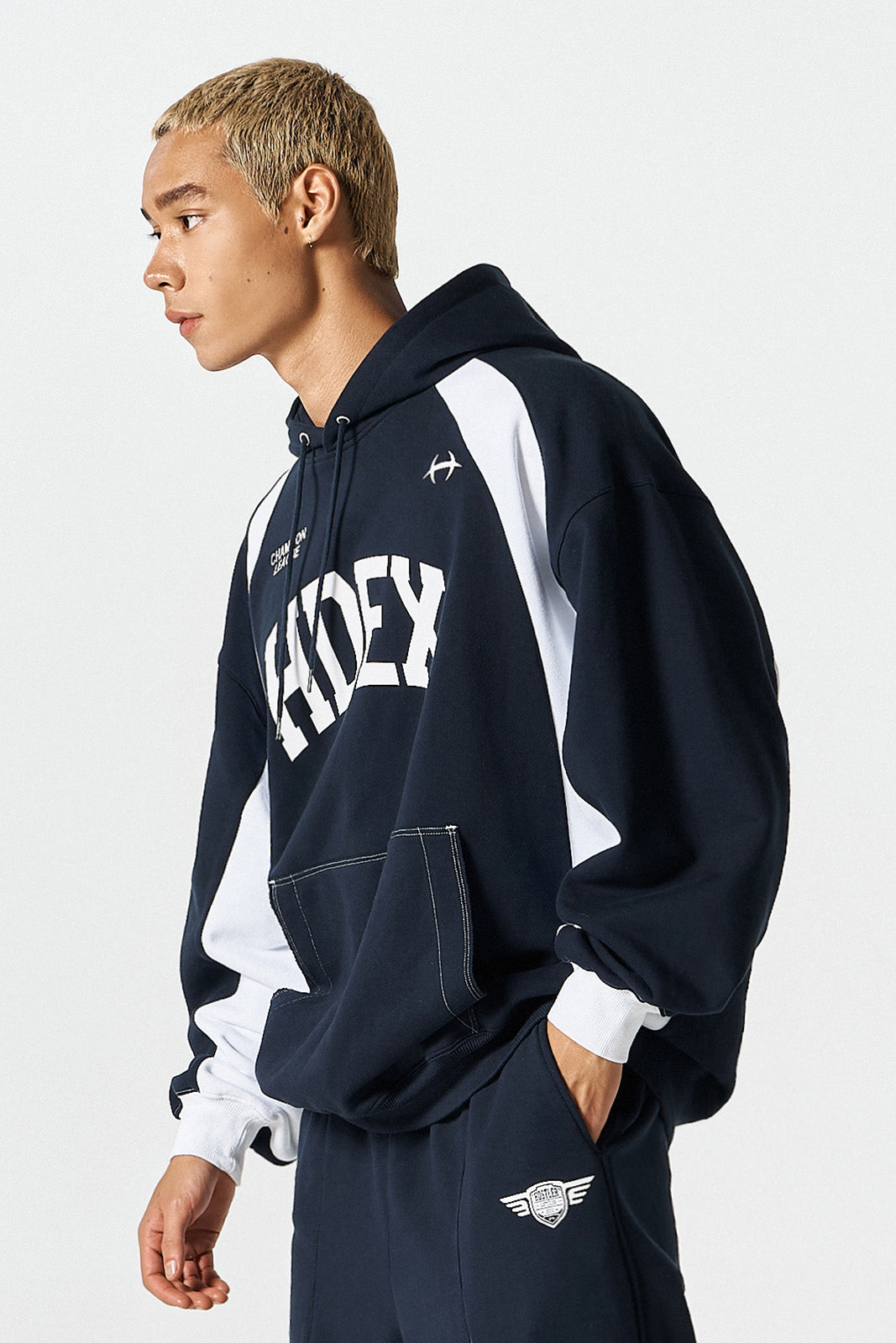 Side Color Block Hoodie