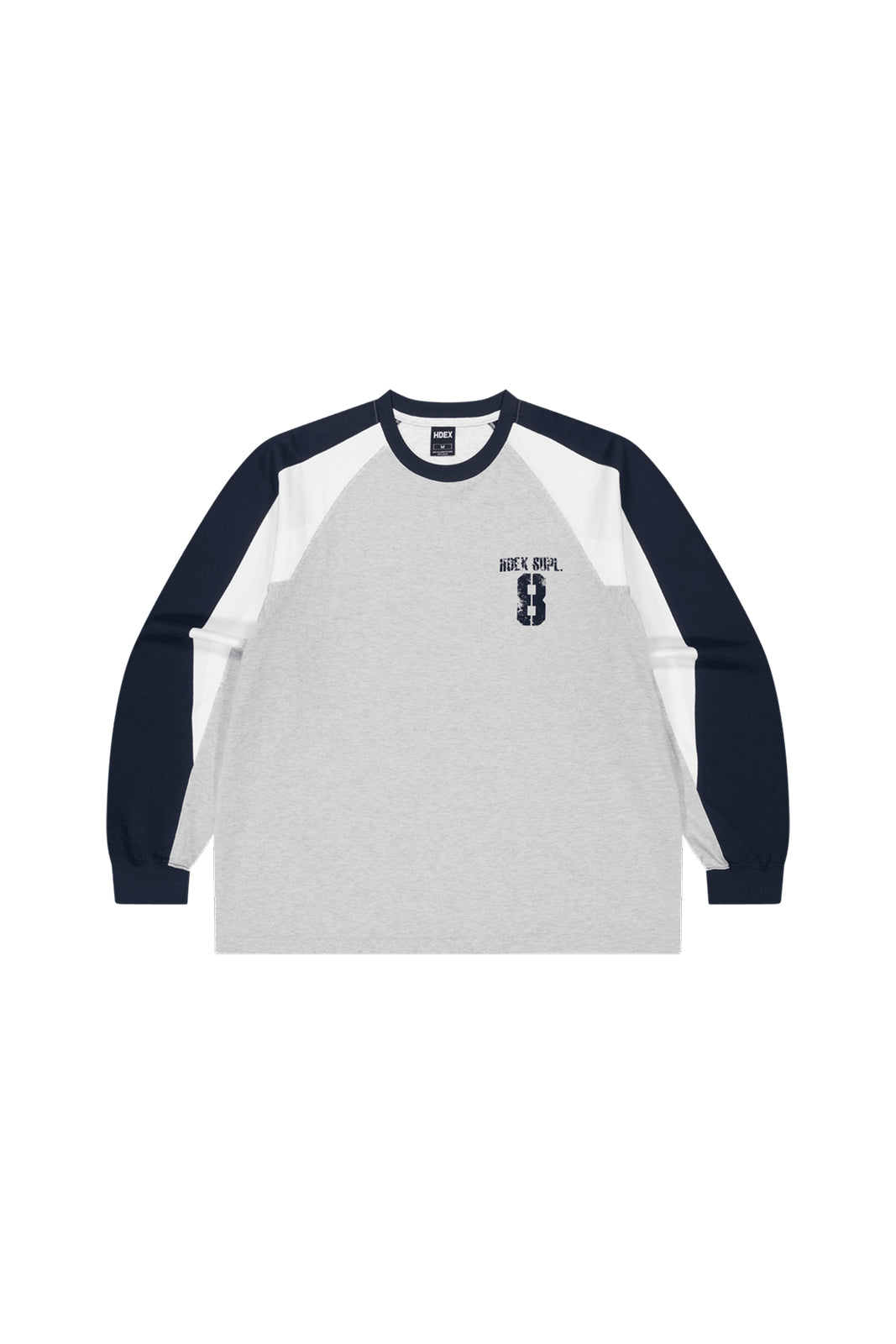 Number 8 Raglan Block Long Sleeve