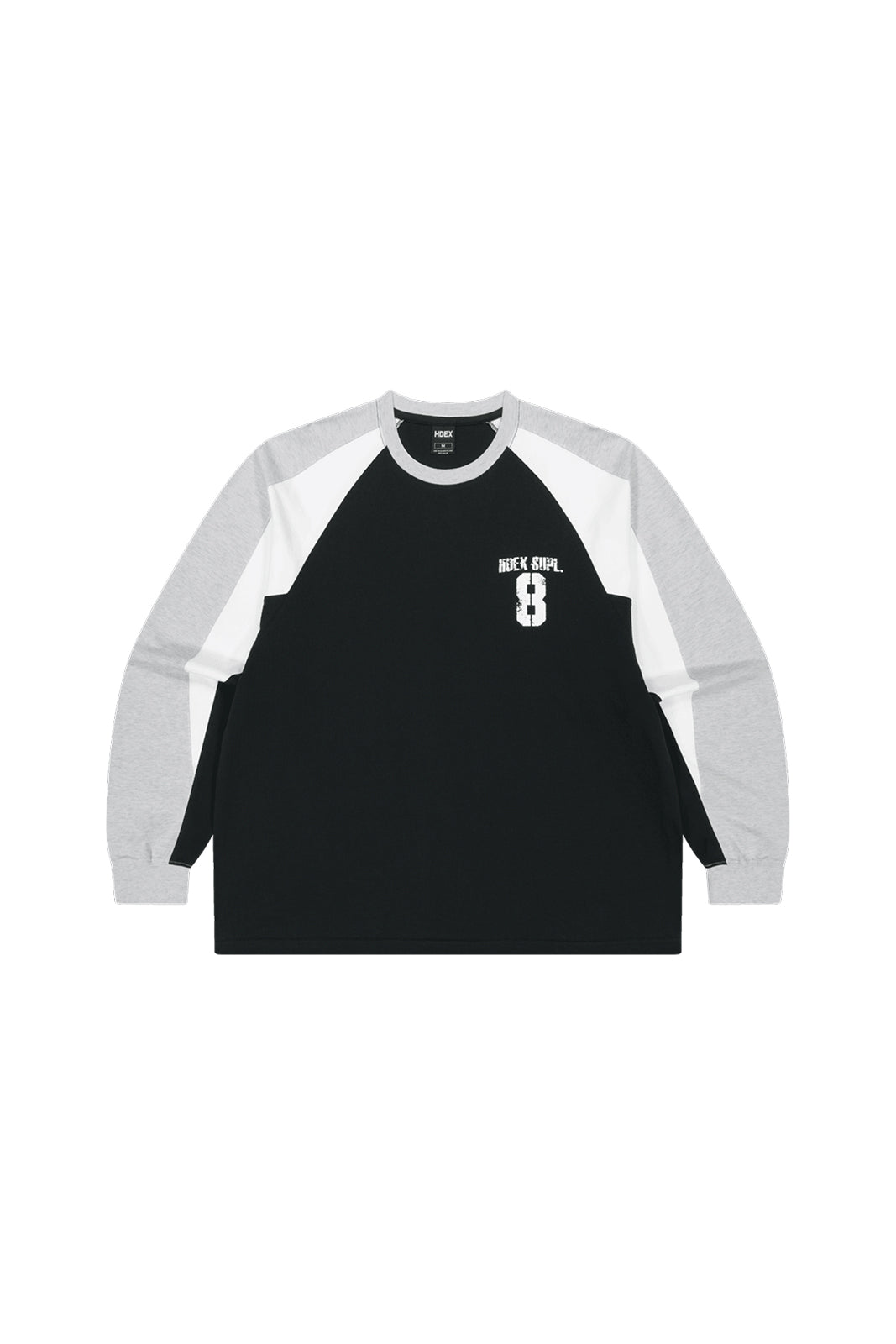 Number 8 Raglan Block Long Sleeve