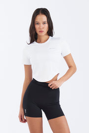 Women`s Assist Curved Hem Crop Short Sleeve