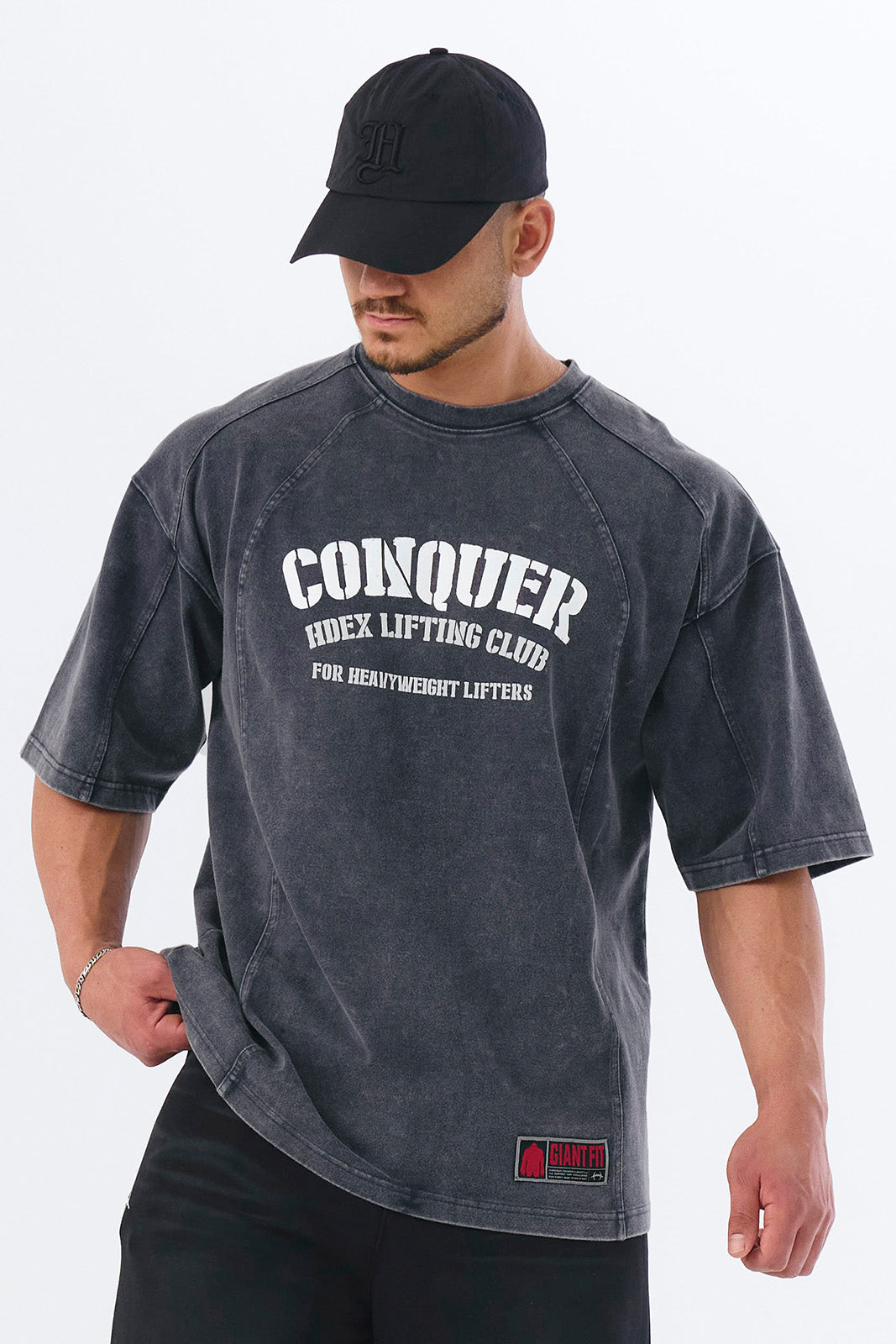 Faded Washing Conquer Short Sleeve