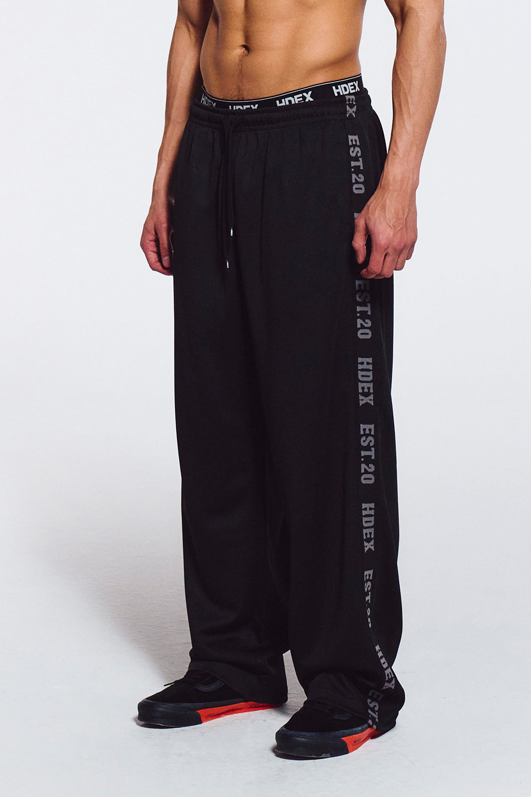 Tape Mesh Wide Pants