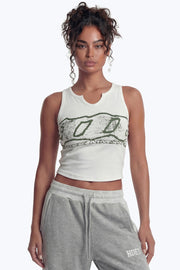 Clear 916 Ribbed Crop Tank Top
