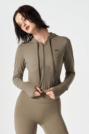 Womens Supple Corset Hoodie Zip-Up